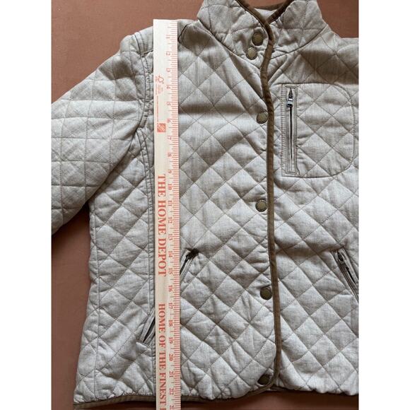 Lauren Jeans Co Quilted Barn Jacket Snap Button Front Pockets‎ Beige - Picture 12 of 12